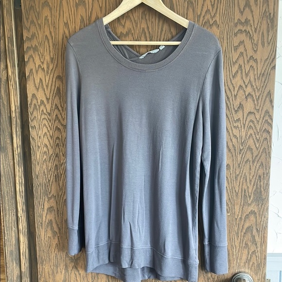 Athleta Gray Relaxed Sweatshirt - Picture 1 of 4